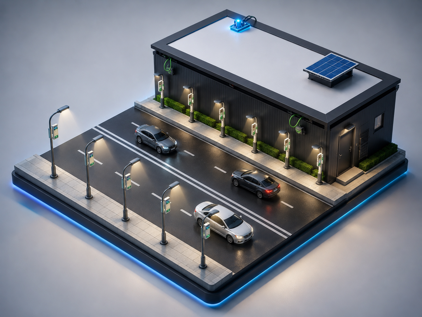 Traffic-powered street lights prototype